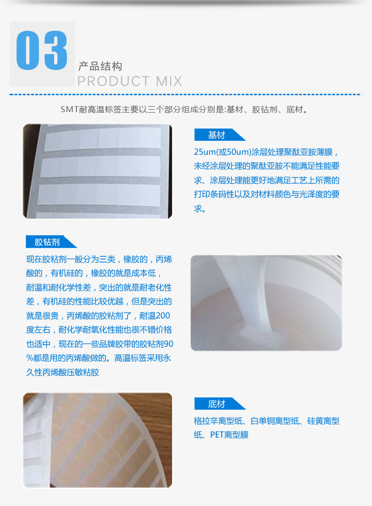 SMT耐高溫標(biāo)簽的產(chǎn)品結(jié)構(gòu)